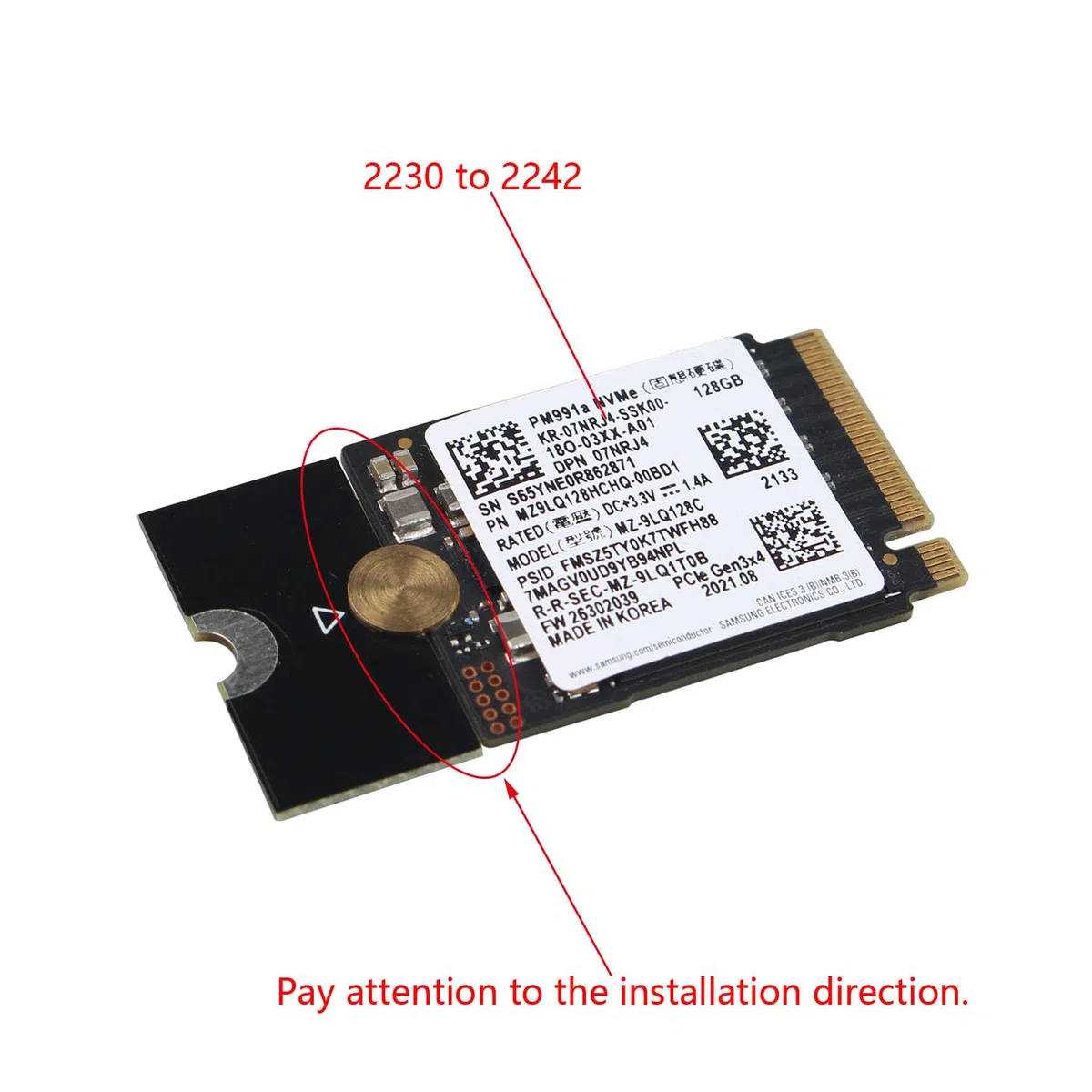ZDE 2 pezzi M.2 NGFF NVMe SSD lunghezza adattatore 2230 fino a 2242 solo SSD scheda prolunga parentesi PCB convertitore per Raspberry Pi e PC computer