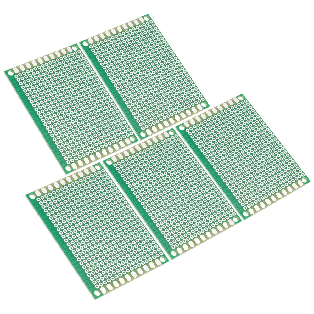 PATIKIL 2" x 2.8" Scheda PCB Circuito 5 Pz Schede Prototipo Monofaccia Per Saldatura DIY E Progetti Elettronici Schede Circuito Breadboard Saldabile Verde