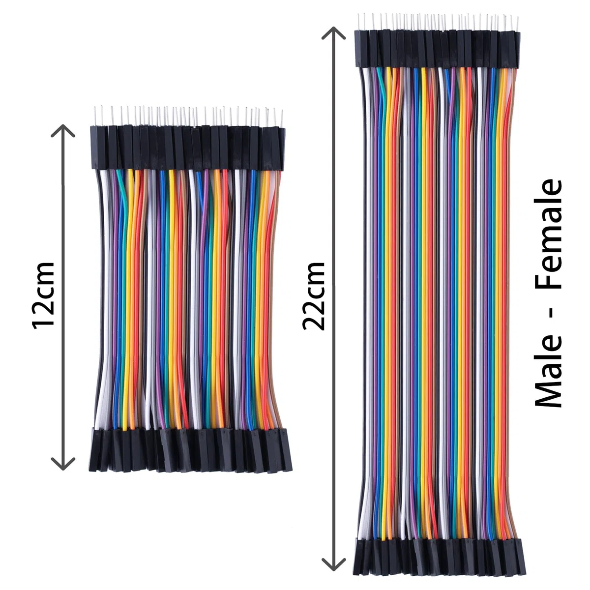Aypzuke 240pcs 10cm Breadboard Jumper Wires 2 * 40 pezzi da M/F Maschio a Femmina, 2 * 40 pezzi da Maschio a Maschio, 2 * 40 pezzi da Femmina a Femmina per Raspberry Pi