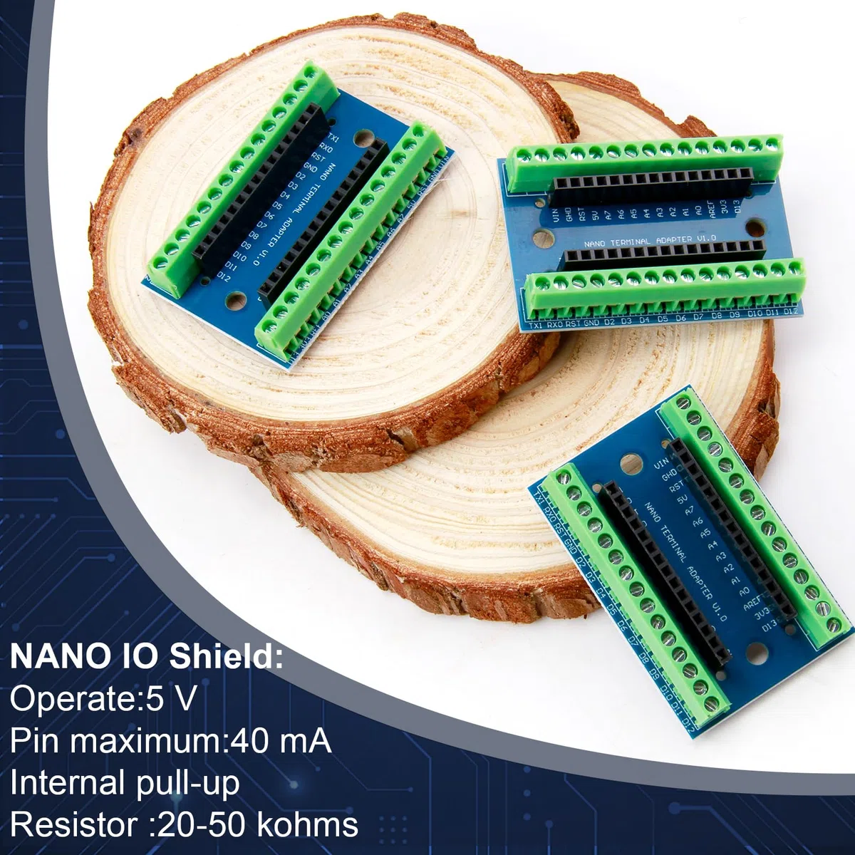 Scheda di espansione Nano IO Shield V1.O, semplice scheda di espansione con morsetti a vite, compatibile con Nano versione 3.0 e versioni precedenti, ideale per progetti Arduino Nano