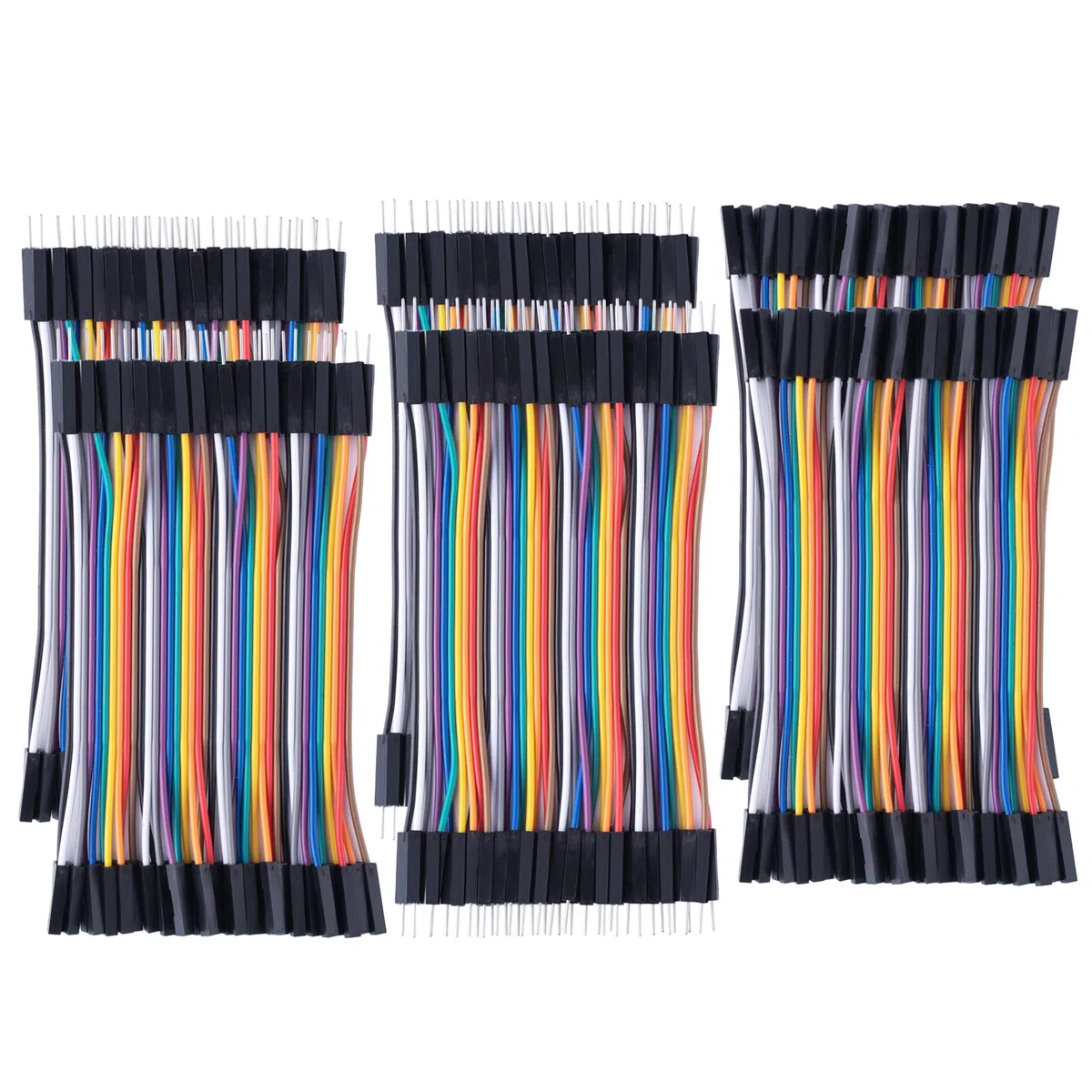 Aypzuke 240pcs 10cm Breadboard Jumper Wires 2 * 40 pezzi da M/F Maschio a Femmina, 2 * 40 pezzi da Maschio a Maschio, 2 * 40 pezzi da Femmina a Femmina per Raspberry Pi