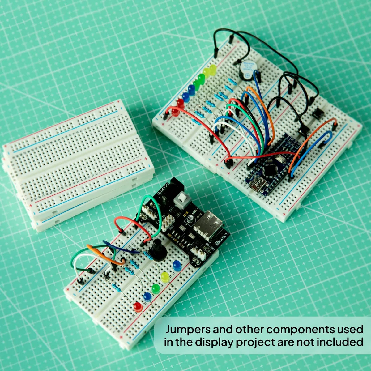 ELEGOO 6PCS Breadboard Kit con 400 Punti, Mini Breadboard Compatibile con Arduino, Breadboard Jumper Filo Dupont Kit per Uno R3 Mega
