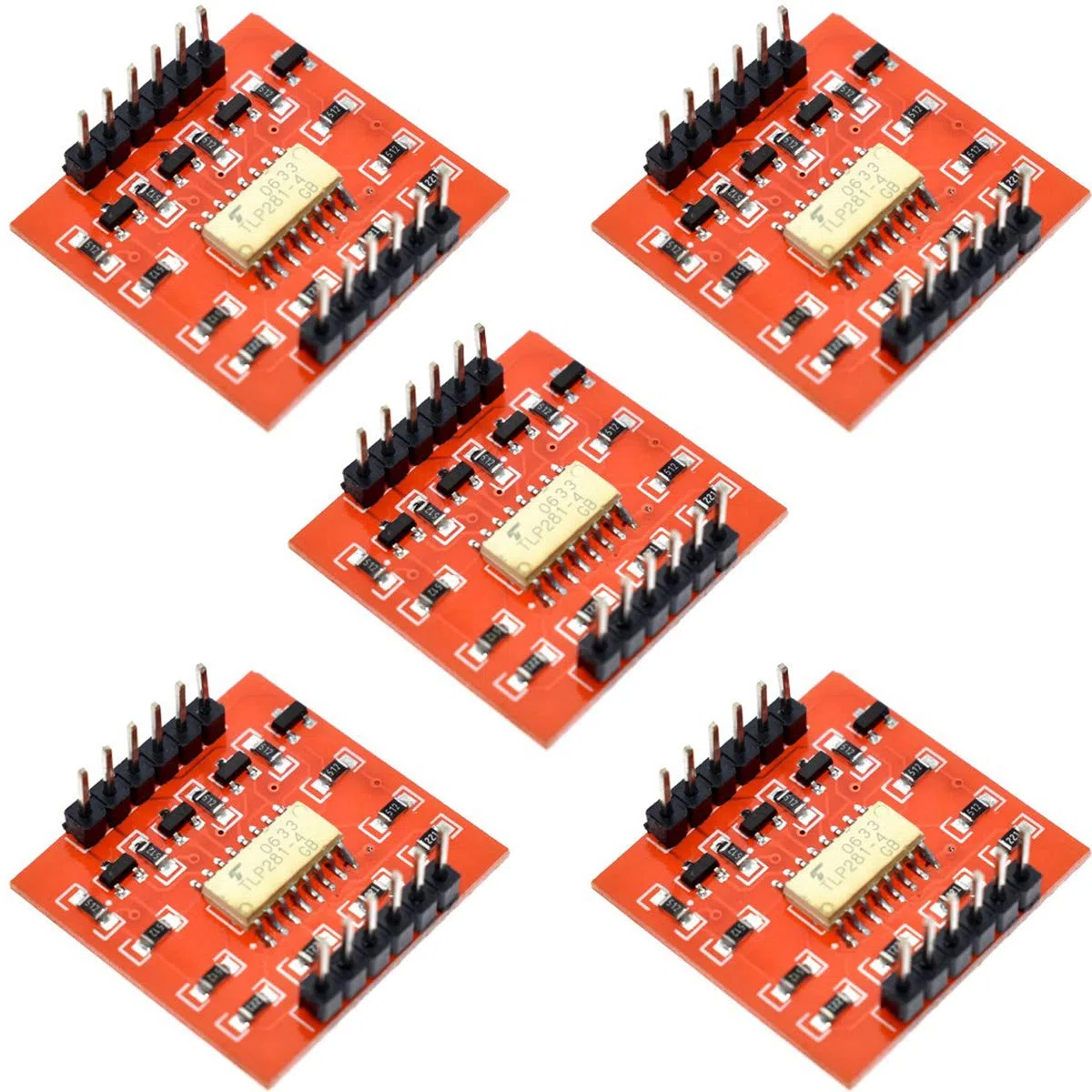 5PACK Scheda di espansione TLP281 Modulo IC optoisolatore a 4 canali 4 canali 4 CH per scheda di espansione per Arduino Isolamento accoppiatore di livello alto e basso