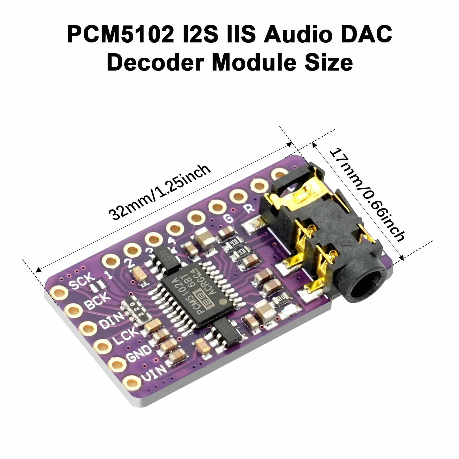PCM5102 I2S IIS Convertitore digitale-analogico DAC stereo Modulo AYWHP 3 PCS Modulo convertitore audio digitale lossless con