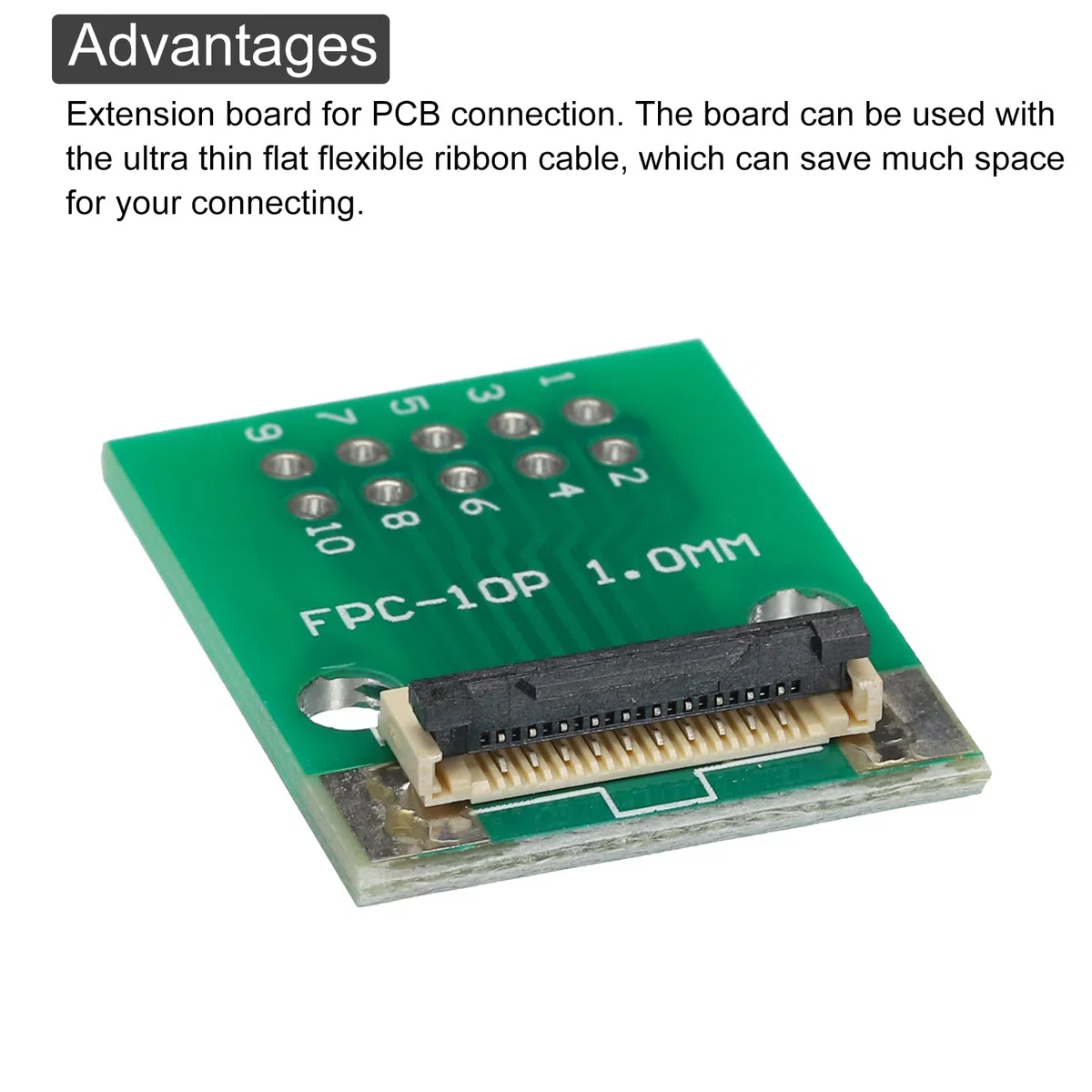 QUARKZMAN Scheda Convertitore FPC FFC PCB 10P 1,0mm Sul Lato Socket, 0,5mm Sul Retro, a DIP 2,54mm per LCD Stampante 3D Telecamera DVD TV Laptop 4pz