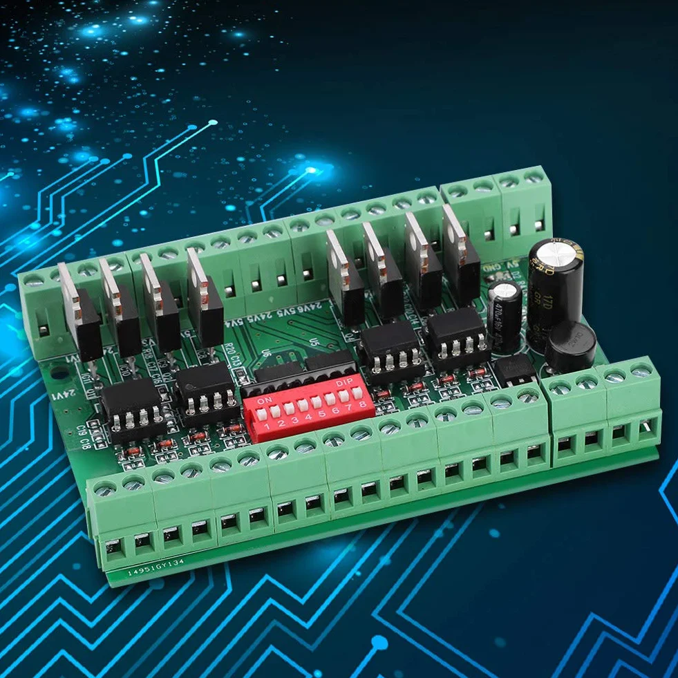 Convertitore di livello logico 8-V 24 V 8-Channel, Npn/Pnp a Npn Convertitore di segnali Squarewave Convertitore di livello 10MHZ