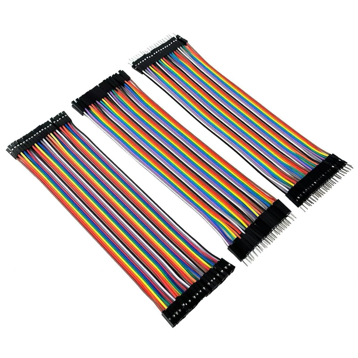 120 pezzi Cavetti Jumper Filo Dupont Multicolore Wire, 20cm, 40 pezzi M-F, 40 pezzi M-M, 40 pezzi F-F, Cavi 28AWG per Arduino e Breadboard