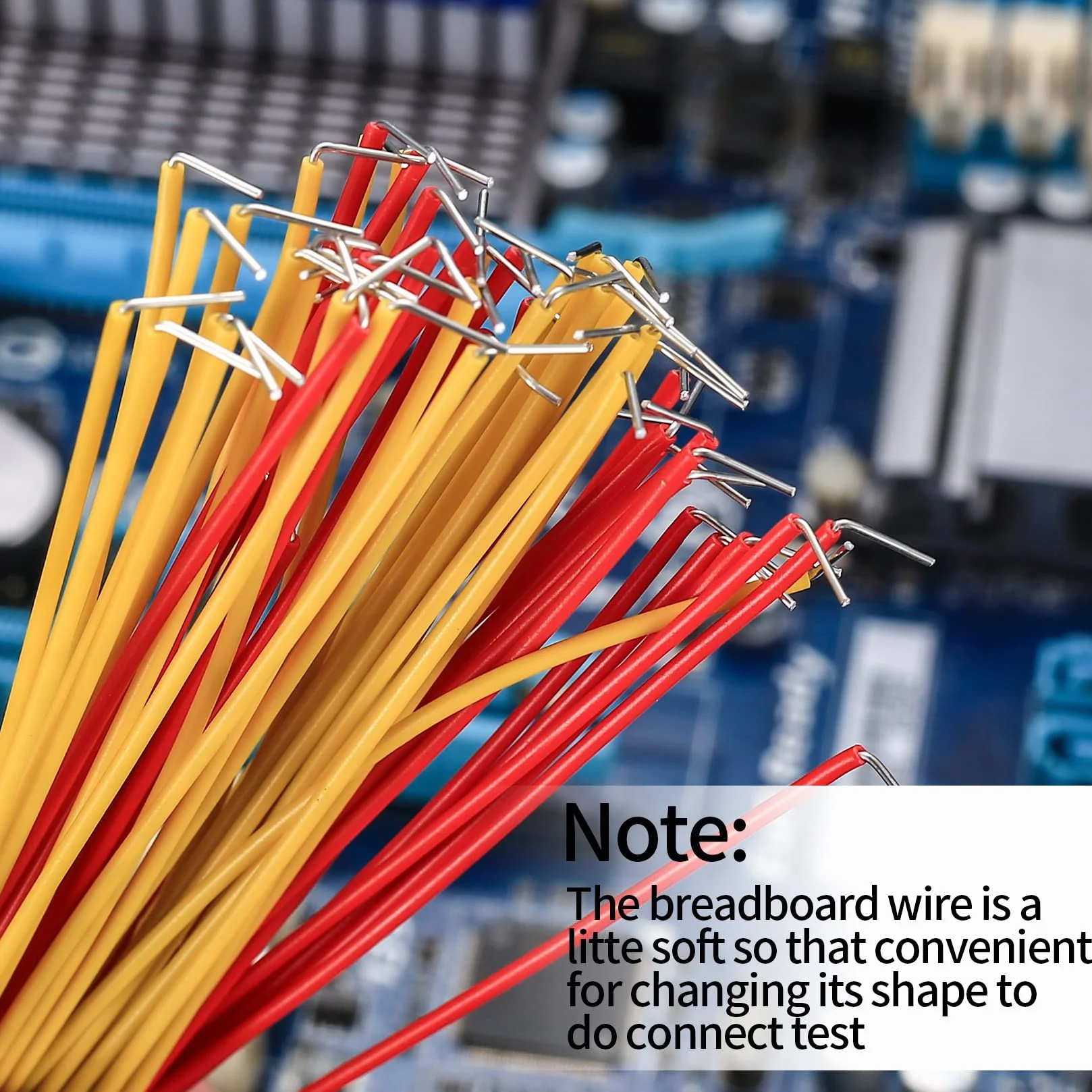 840 Pezzi Breadboard Jumper Wires Filo Assorted Kit, Cavo di Collegamento della U Shape Jumper Wires Breadboard Maschio a Maschio 14 Lunghezza, con Clip di Plastica