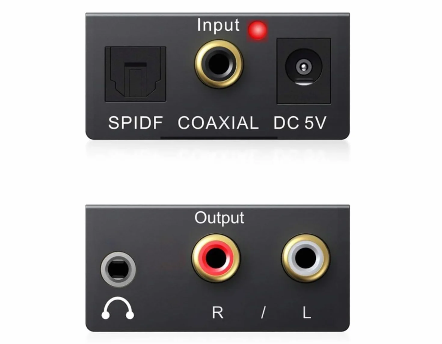 192kHz DAC Convertitore Ottico RCA Digitale ad Analogico Adattatore Audio Digitale ad Analogico Coaxial Toslink SPDIF a L/R Jack 3.5mm per Cuffie PS3 HDTV Blu RAY DVD Sky HD Fire TV Box