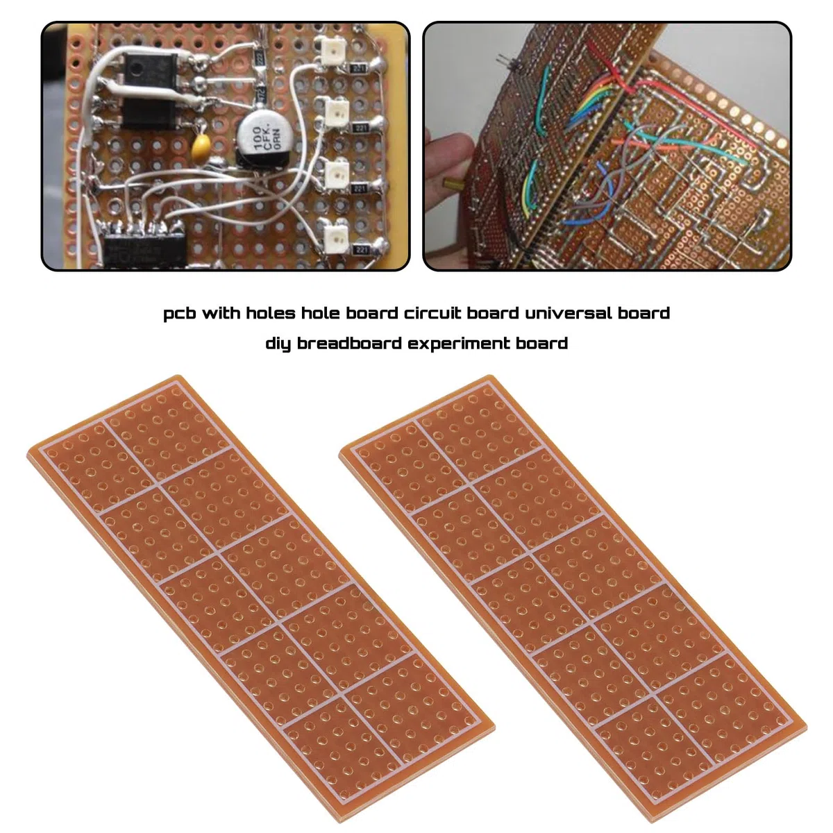 OTOTEC 20 schede prototipo su un lato singolo, 25 mm x 66 mm, PCB con foro singolo lato, circuito in bachelite, per saldatura fai da te, progetti elettronici, circuiti di prova