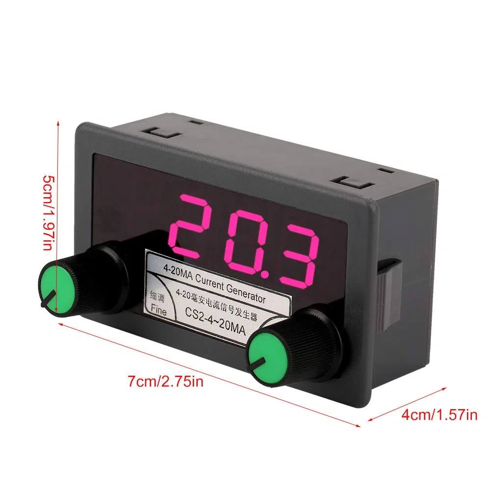 Generatore di Segnale Corrente 4-20mA DC 7-30V, Regolazione Fine per Calibrazione Strumenti Industriali