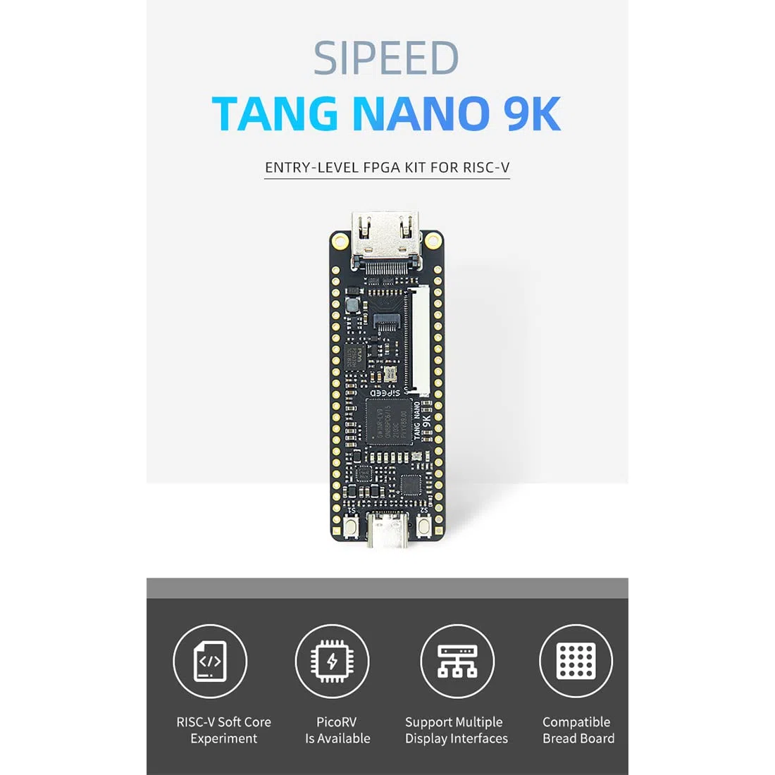 Scheda di sviluppo Tang Nano 9K FPGA compatibile GW1NR-9 RISC-V