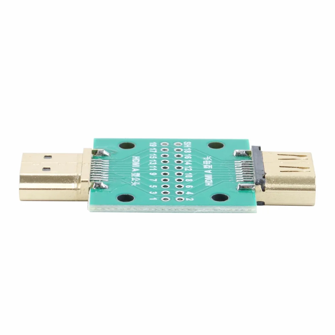 Connettore HDMI A con scheda PCB di prova, connettori maschio-femmina a 19 pin per il trasferimento del cavo della linea dati