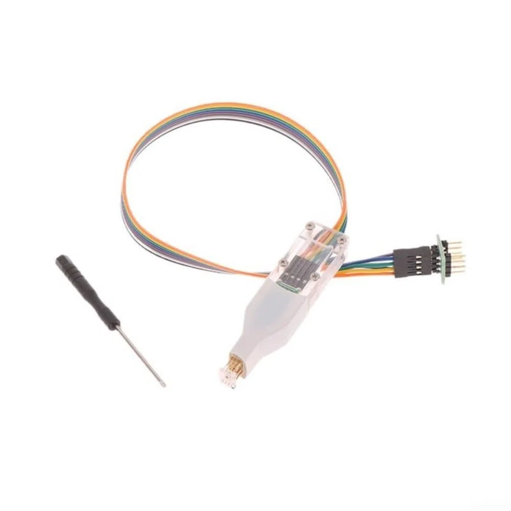 Clip di programmazione con chip SOP8 WSON8 con perni a molla per lettura IC SOIC8 QFN8 DFN8, adattatore cavo da 30 cm per scheda madre TV e riparazione ECU automobilistica (5,8 mm)