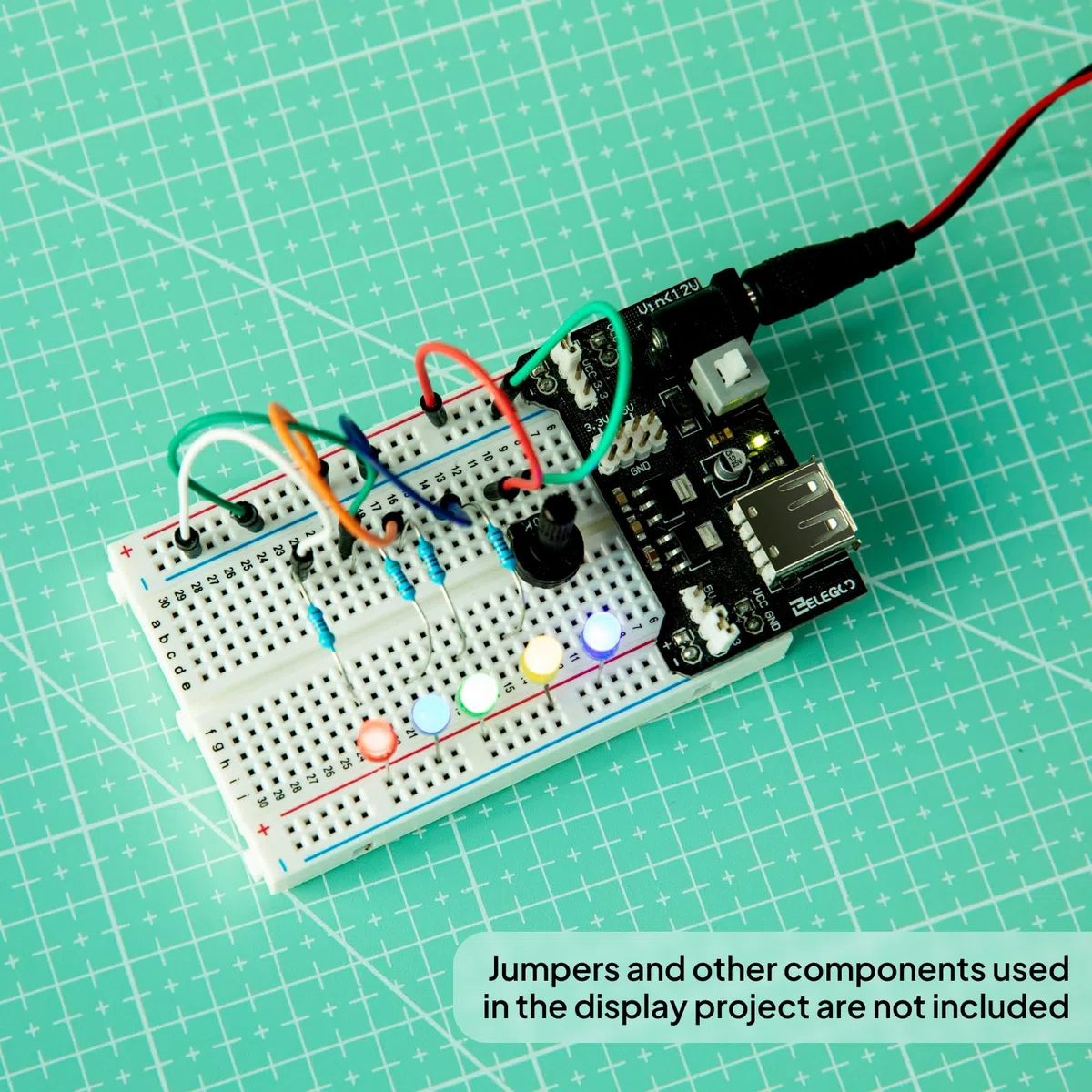 ELEGOO 6PCS Breadboard Kit con 400 Punti, Mini Breadboard Compatibile con Arduino, Breadboard Jumper Filo Dupont Kit per Uno R3 Mega