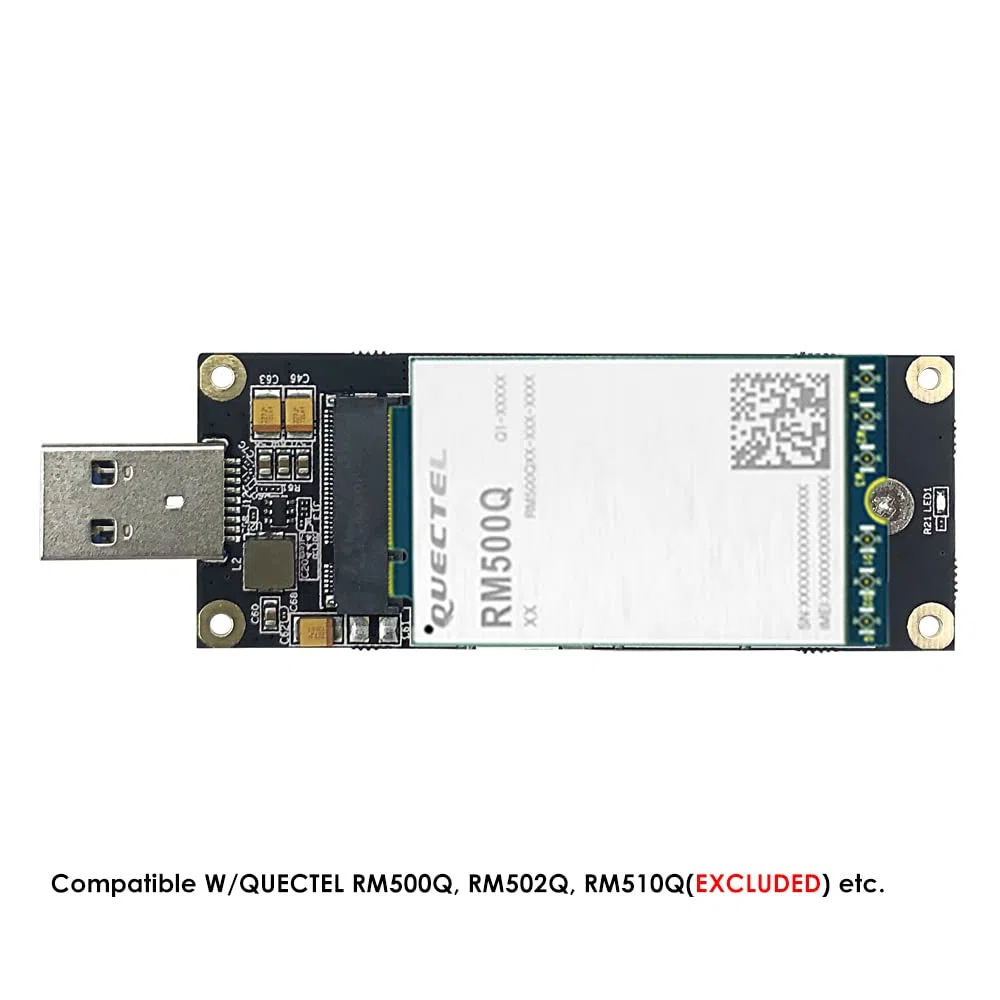 EXVIST 5G LTE Industrial M.2 (NGFF) a USB3.0 Adattatore W/NANO SIM Card Slot Per Modulo 5G LTE Come Quectel RM500Q ecc Applicabile per M2M & IoT Applicazioni Come Raspberry Pi Router Industriale ecc.