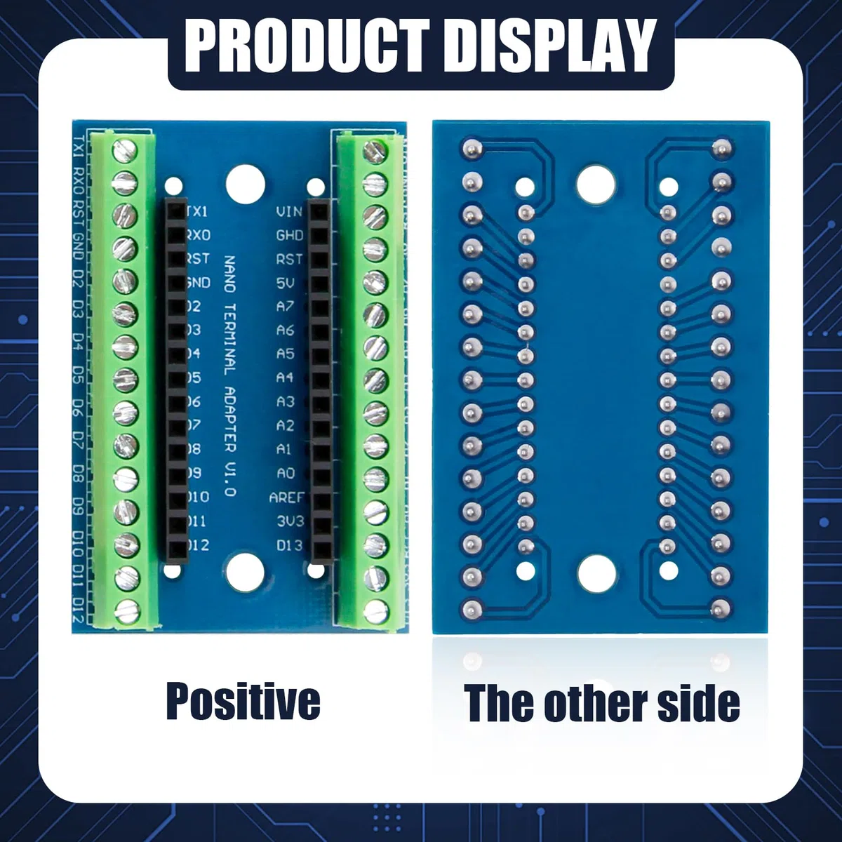 Scheda di espansione Nano IO Shield V1.O, semplice scheda di espansione con morsetti a vite, compatibile con Nano versione 3.0 e versioni precedenti, ideale per progetti Arduino Nano