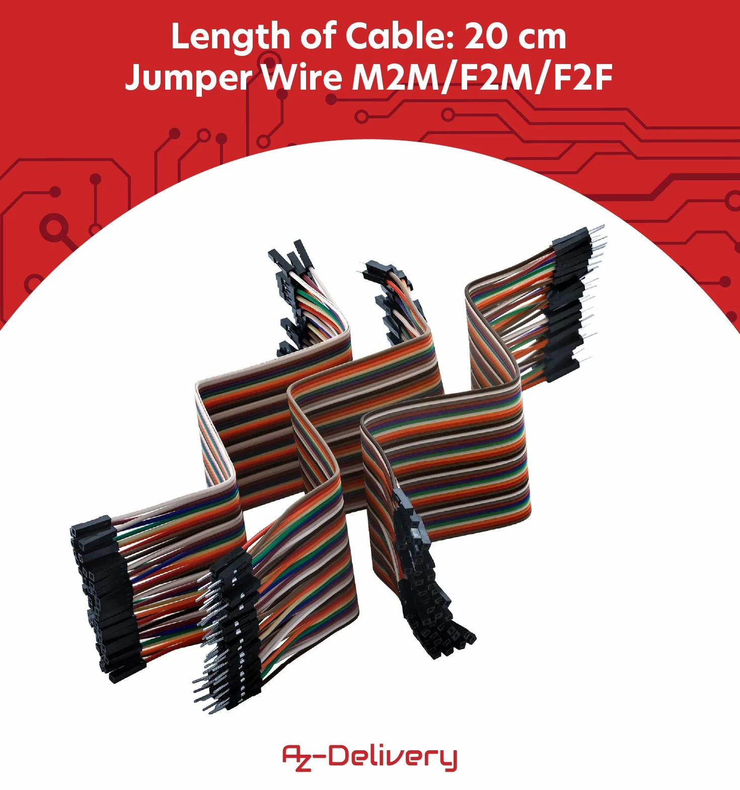 AZDelivery 3 x Breadboard Kit - Jumper Wire Cavetti Kit + 3 x Breadboard MB102 830 compatibile con Arduino incluso un E-Book!