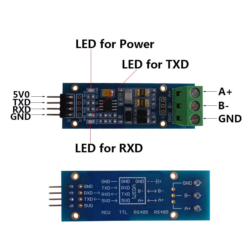 DSD TECH SH-U12 Scheda da RS485 a Ttl 5V con Chip MAX13487 per Raspberry Pi Arduino e Altri MCU