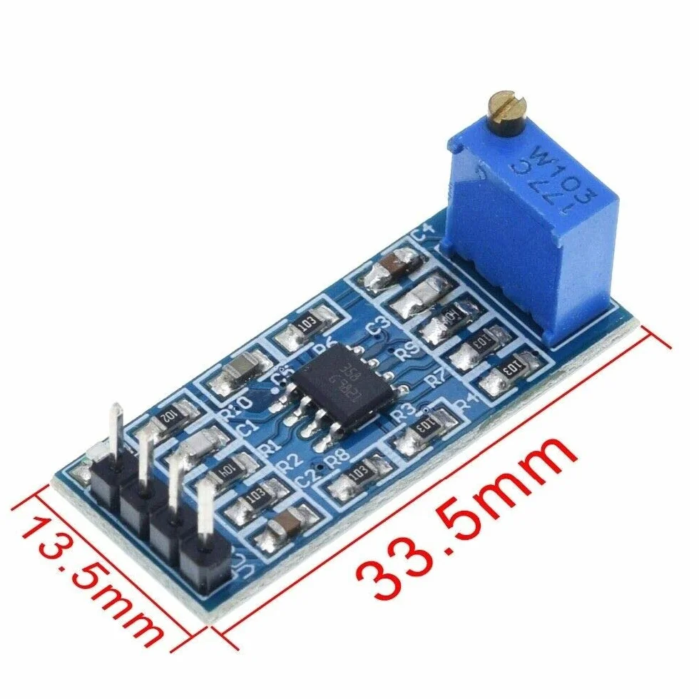 5 pezzi Modulo amplificatore operazionale 100 volte modulo di amplificazione guadagno LM358