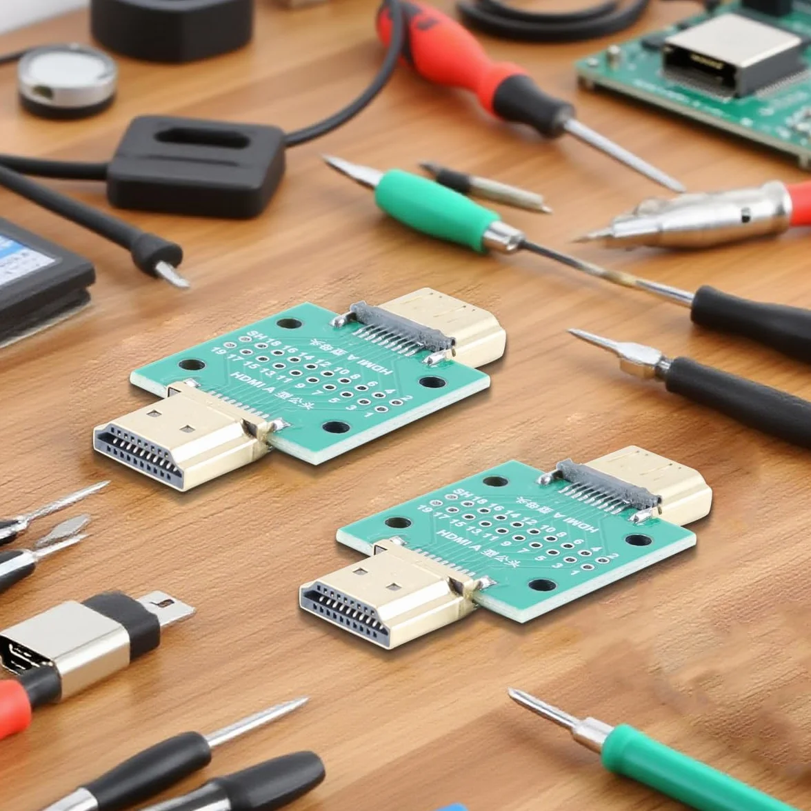 Connettore HDMI A con scheda PCB di prova, connettori maschio-femmina a 19 pin per il trasferimento del cavo della linea dati