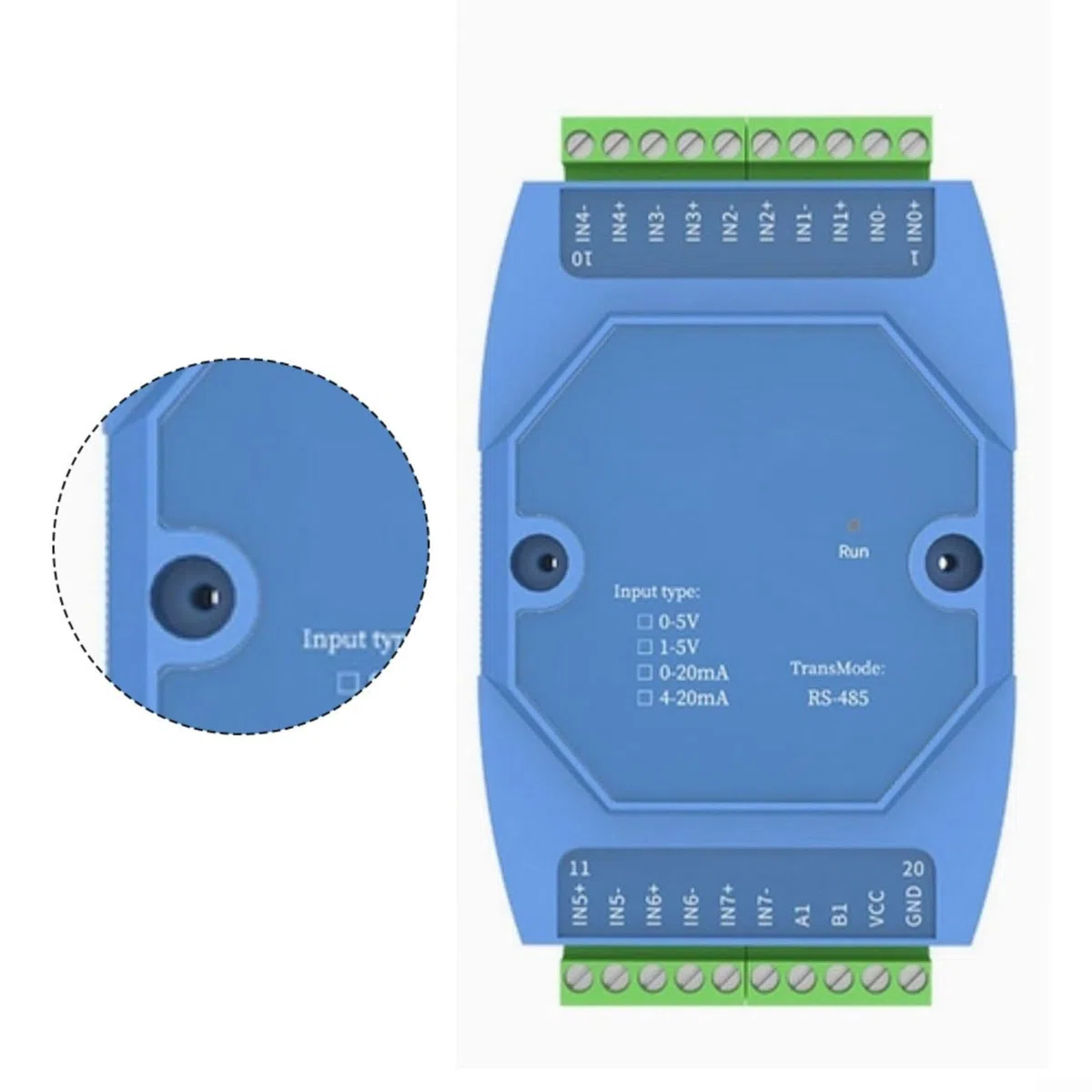 Modulo di acquisizione ingresso analogico 8 canali 4-20mA e 0-5V al convertitore RS485 per sistemi industriali (4-20mA)