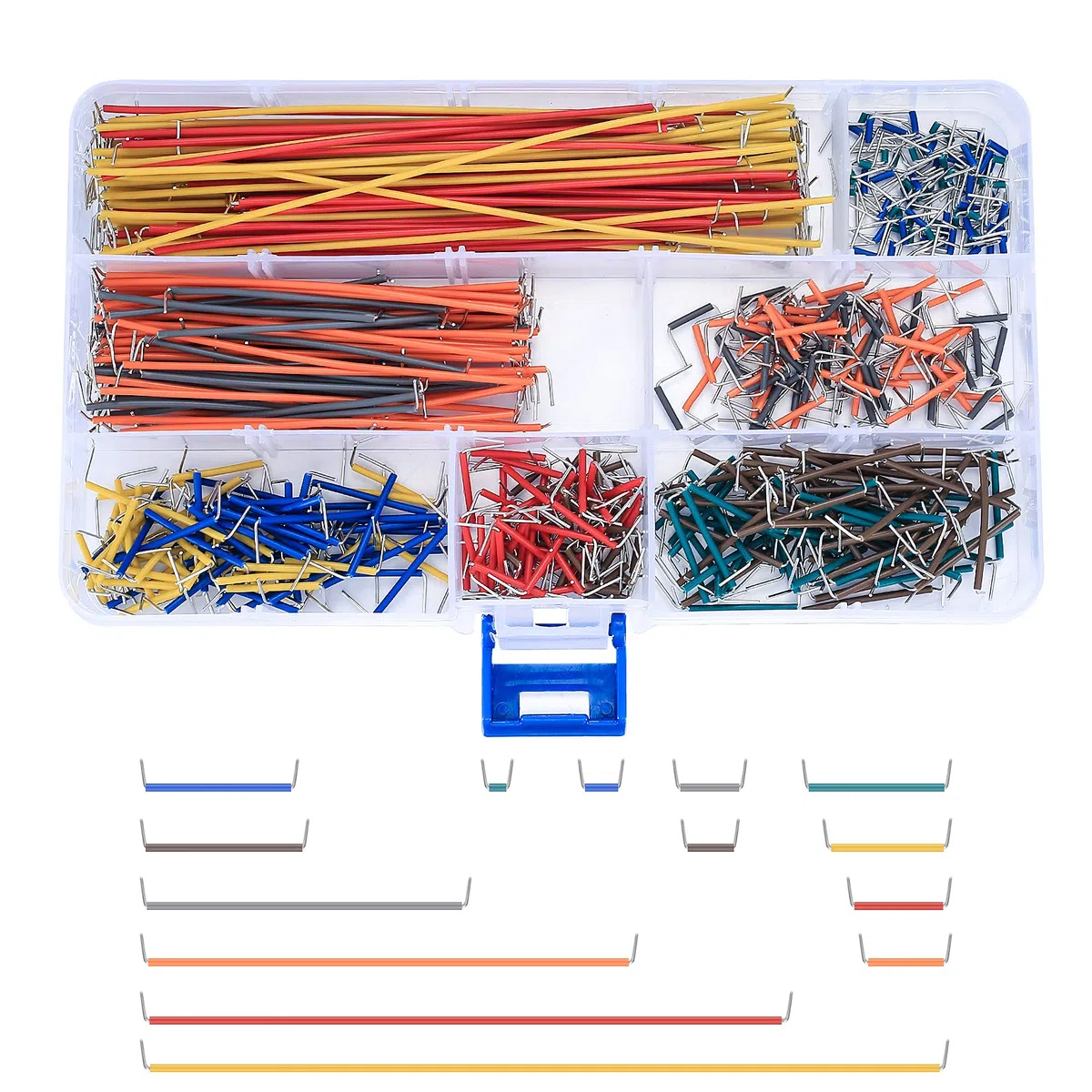 560 pezzi Jumper Breadboard Wires Filo Assorted Kit, U Shape Breadboard Jumper Maschio a Maschio, Ponticelli per Cavi per Tagliere