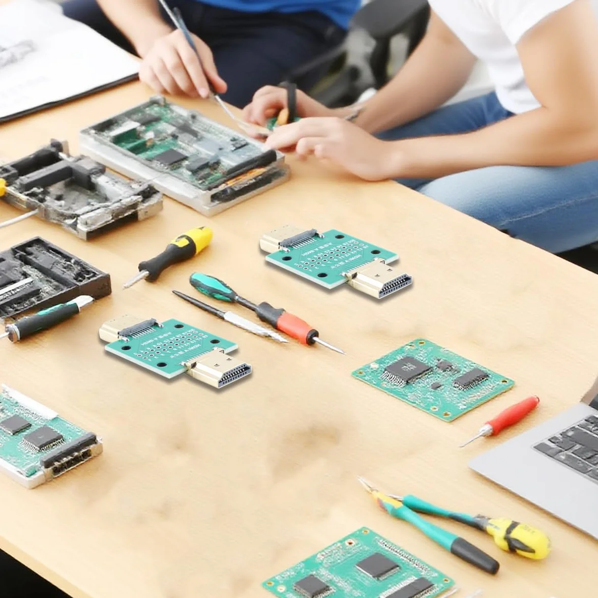 Connettore HDMI A con scheda PCB di prova, connettori maschio-femmina a 19 pin per il trasferimento del cavo della linea dati