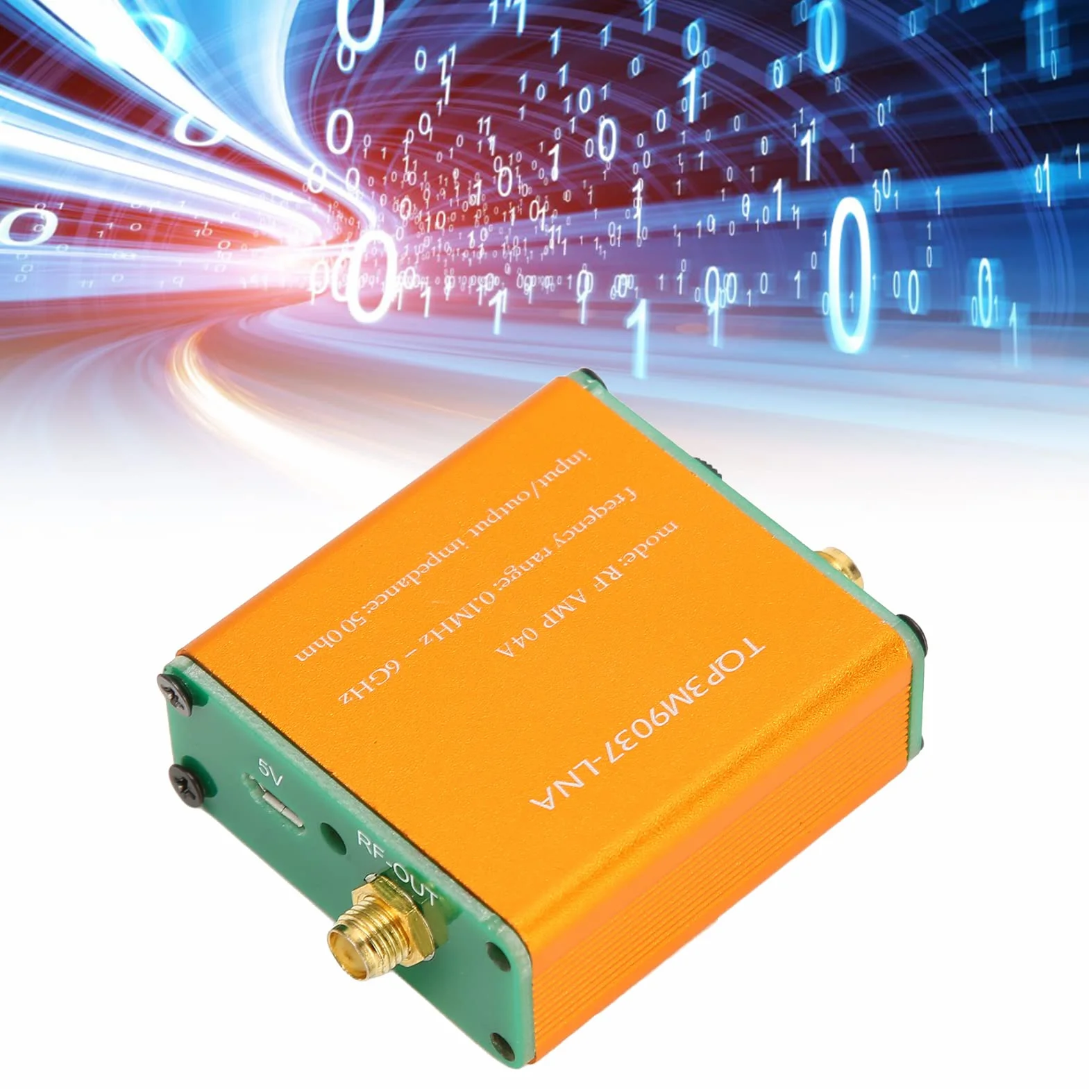 Amplificatore a Basso Rumore da 0,1 MHz a 6 GHz, Amplificatore LNA Ad Alto Guadagno da 20 DB per Onde Corte, Radio FM, Modulo Preamplificatore di Potenza RF, Connettore SMA(Spedito senza batteria)
