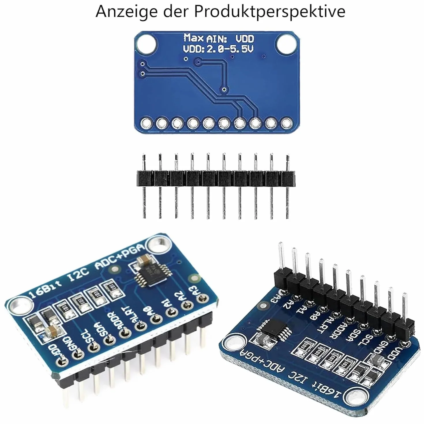 3 adattatori ADS GERUI-1115 (16 bit), convertitori analogici digitali ADC, a bassa potenza (20uA), possono essere utilizzati su rilevazione di corrente e strumenti portatili a bassa velocità