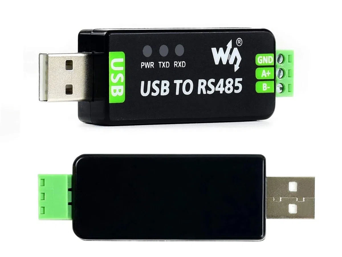 Waveshare Industrial USB to RS485 Converter with original FT232RL 300-921600bps Baudrate Built-in Embedded Protection Circuits,Resettable fuse, ESD protection, TVS diode