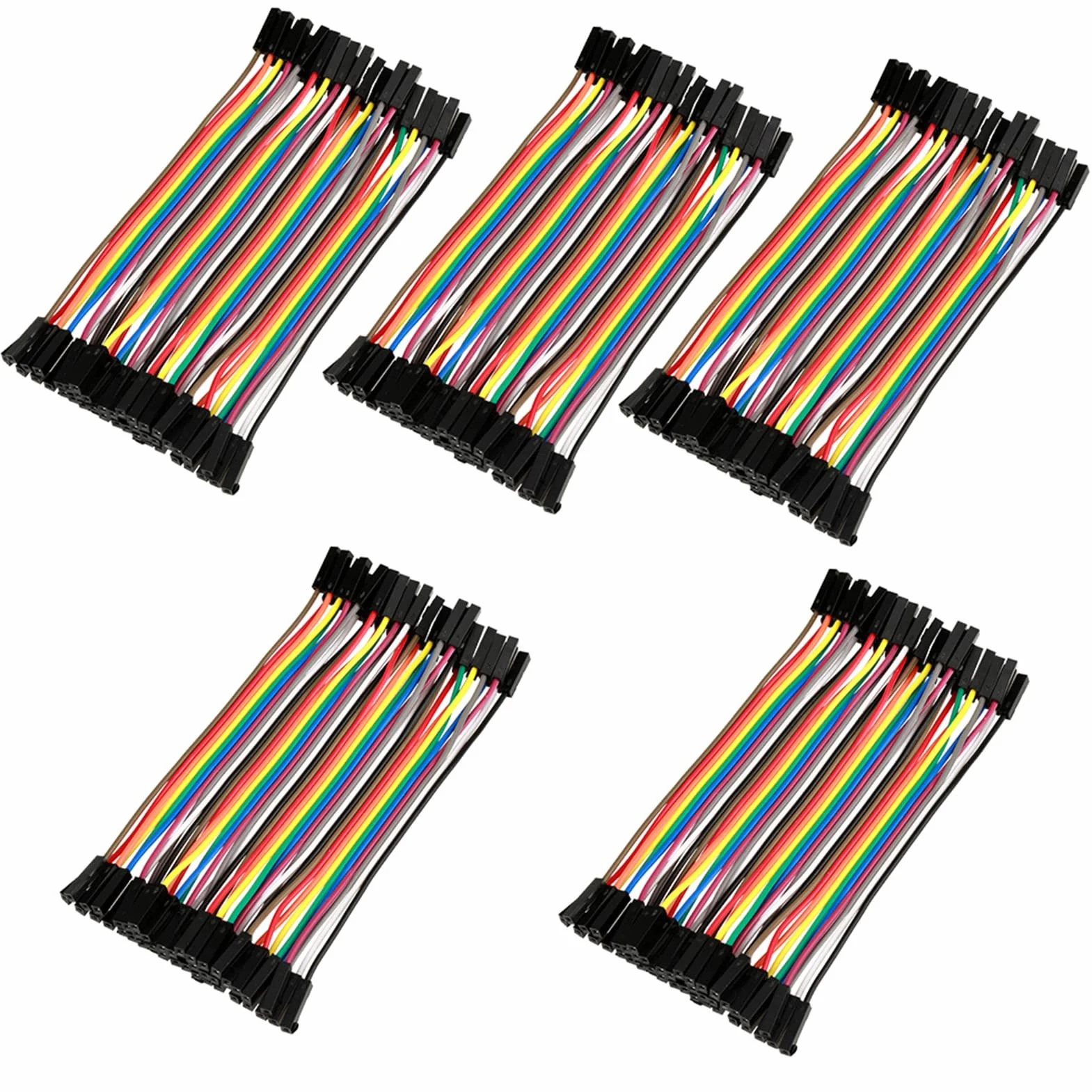 Kit 200 Cavetti Jumper 28AWG 10cm Multicolore per Collegamenti Breadboard e Elettronica