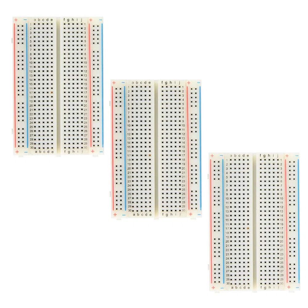 3 Pezzi Breadboard con 400 Punti Basetta Piastra Sperimentale 4 Barre di Alimentazione Senza Saldatura