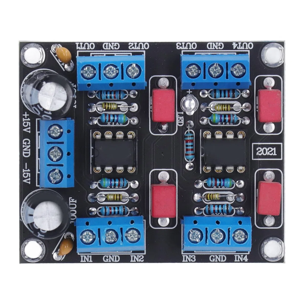 CHICIRIS Driver Chip -Board NE5532 Modulo Amplificatore per Prestazioni per Rafforzamento Ad Alta Prestazione, Adatto per L'alimentazione DC12V 15V, Adatto