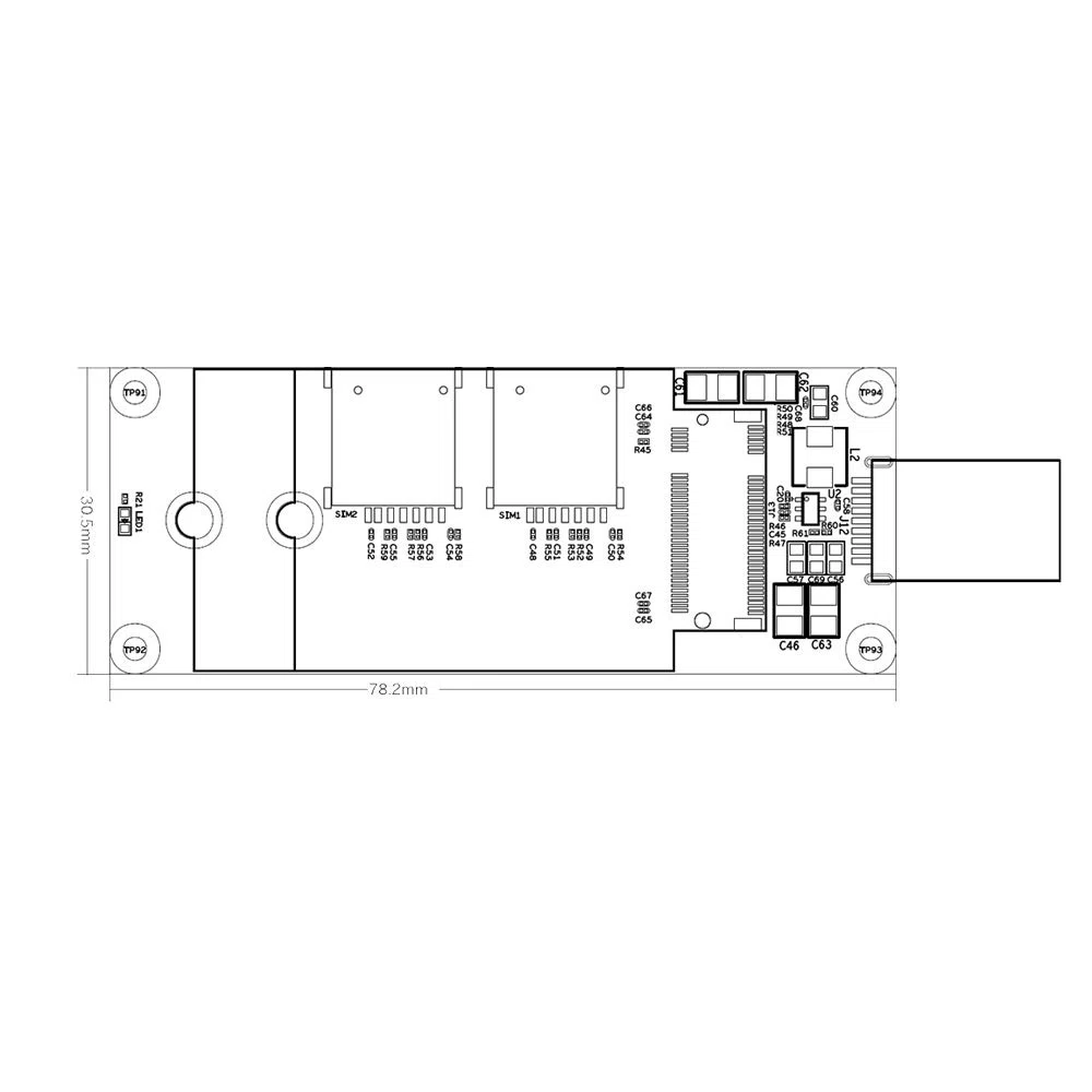 EXVIST 5G LTE Industrial M.2 (NGFF) a USB3.0 Adattatore W/NANO SIM Card Slot Per Modulo 5G LTE Come Quectel RM500Q ecc Applicabile per M2M & IoT Applicazioni Come Raspberry Pi Router Industriale ecc.