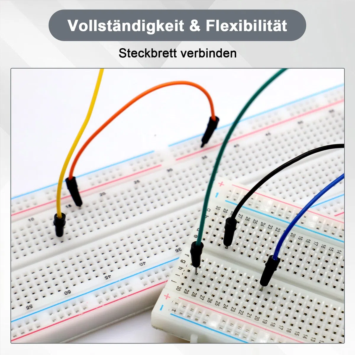 6 mini breadboard kit 170 e 400 punti + 1 breadboard 830 punti senza saldatura + 65 ponticelli flessibili, elettronica compatibile con Arduino, progetti fai da te