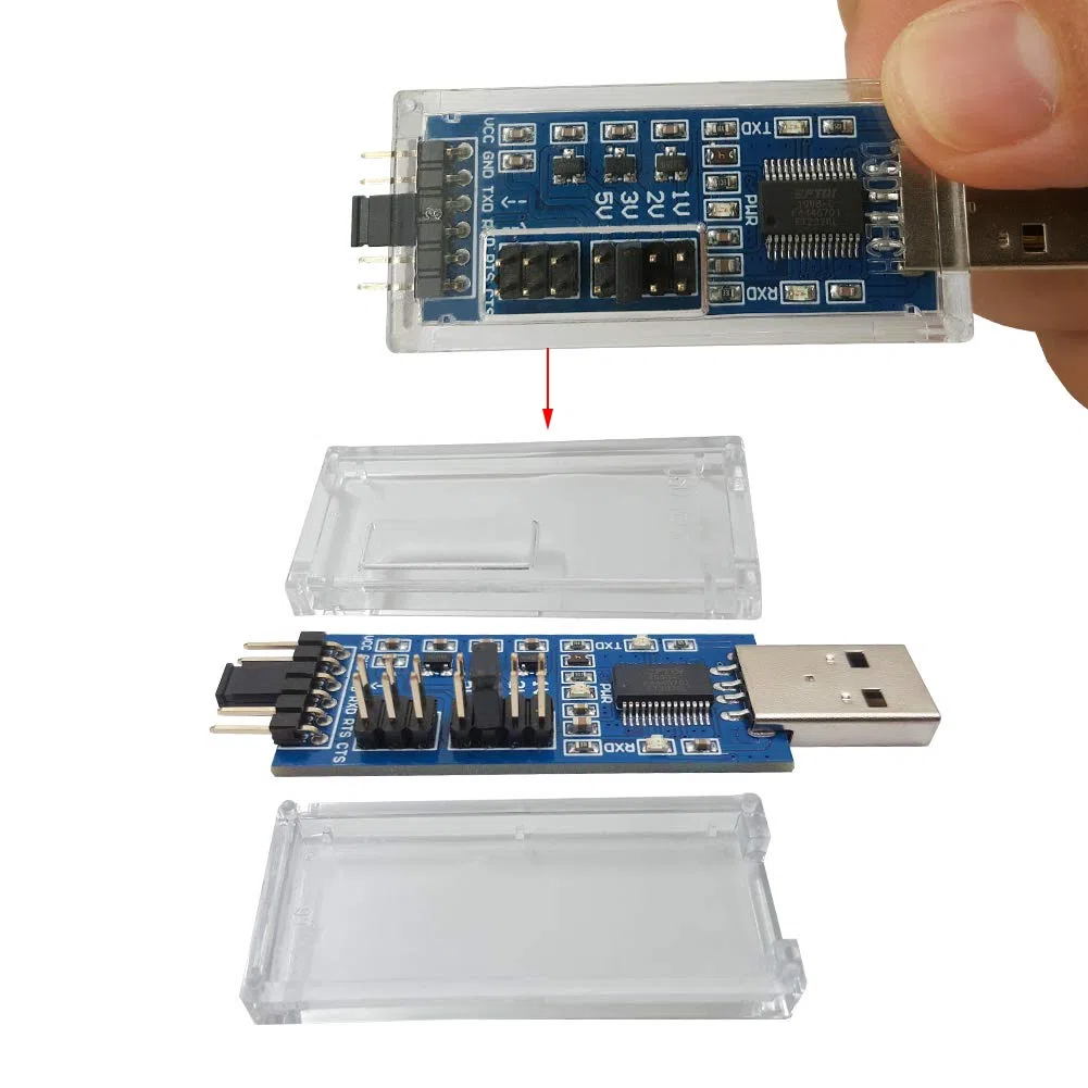 DSD TECH SH-U09C5 Cavo convertitore UART da USB a TTL con supporto per chip FTDI 5V 3.3V 2.5V 1.8V 1.8L TTL