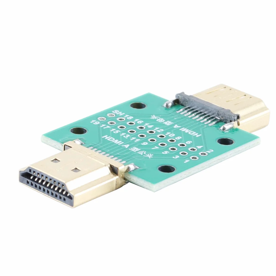 Connettore HDMI A con scheda PCB di prova, connettori maschio-femmina a 19 pin per il trasferimento del cavo della linea dati