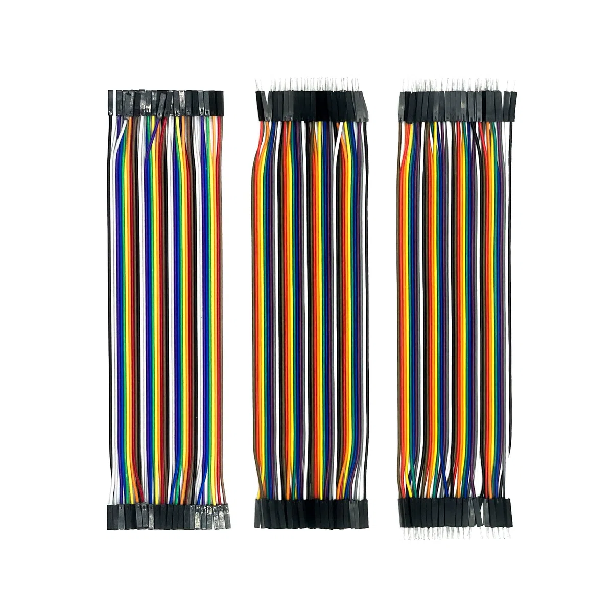 Set di cavi jumper 3 x 40 pezzi ciascuno da 20 cm, ponticelli femmina-femmina, maschio-femmina, maschio-maschio cavo 28 AWG ponticelli per Arduino Raspberry Pi (set di 3)
