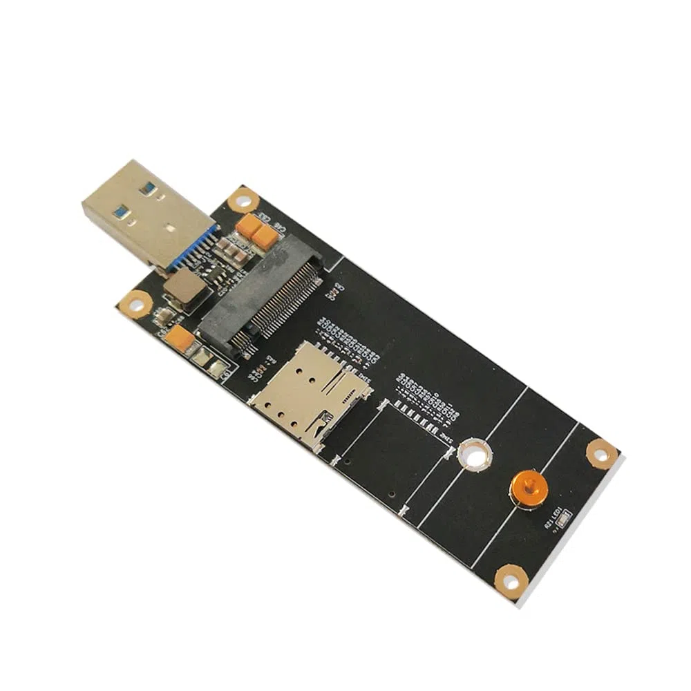 EXVIST 5G LTE Industrial M.2 (NGFF) a USB3.0 Adattatore W/NANO SIM Card Slot Per Modulo 5G LTE Come Quectel RM500Q ecc Applicabile per M2M & IoT Applicazioni Come Raspberry Pi Router Industriale ecc.