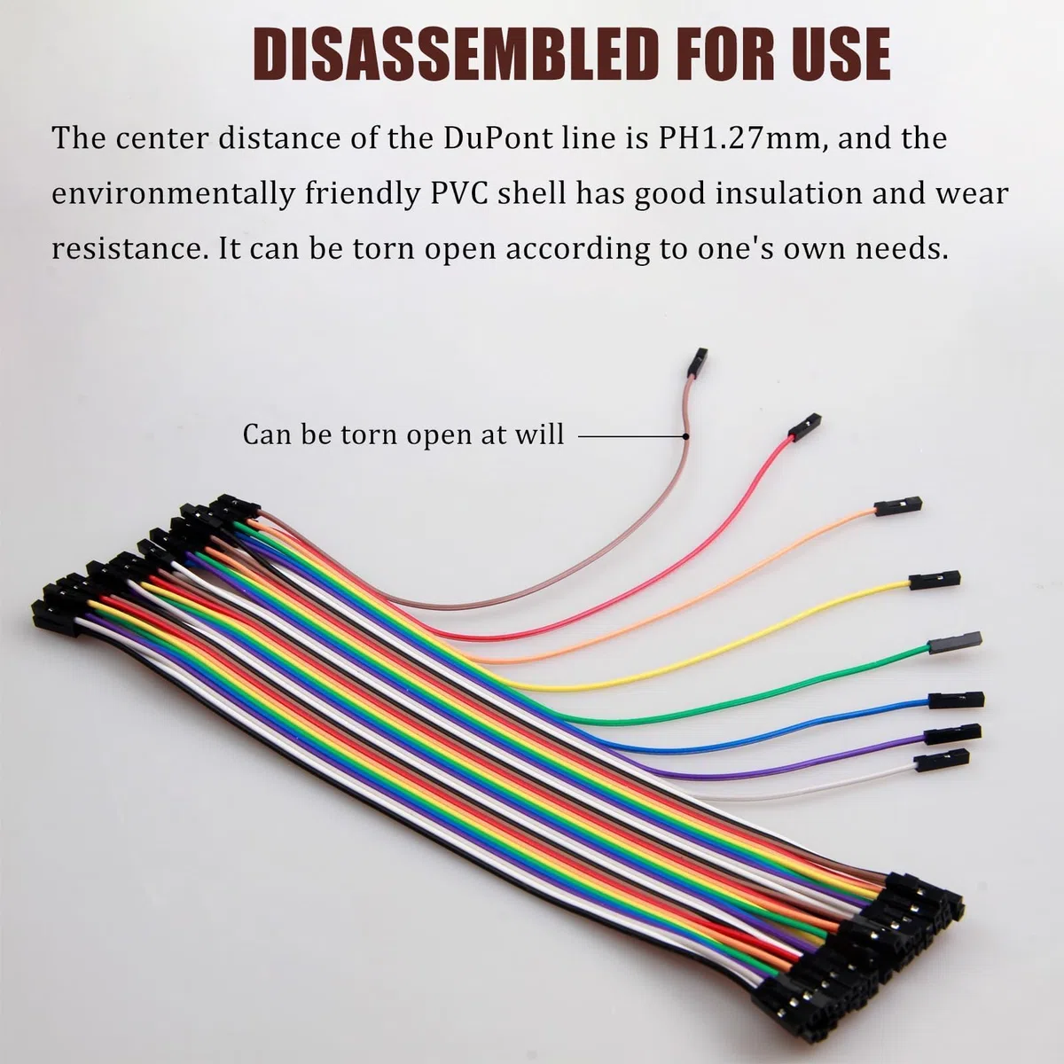 120 pezzi Cavetti Jumper Filo Dupont Multicolore Wire, 20cm, 40 pezzi M-F, 40 pezzi M-M, 40 pezzi F-F, Cavi 28AWG per Arduino e Breadboard
