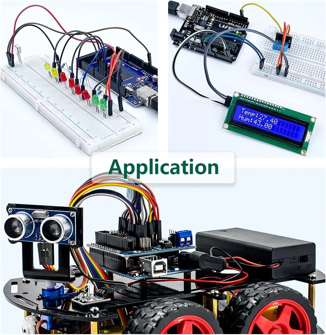 GTIWUNG 6 cavi jumper Wire a 40 pin, breadboard Ribbon Cables, 10 cm e 20 cm, femmina, 24 AWG, per Arduino e Raspberry Pi Breadboard