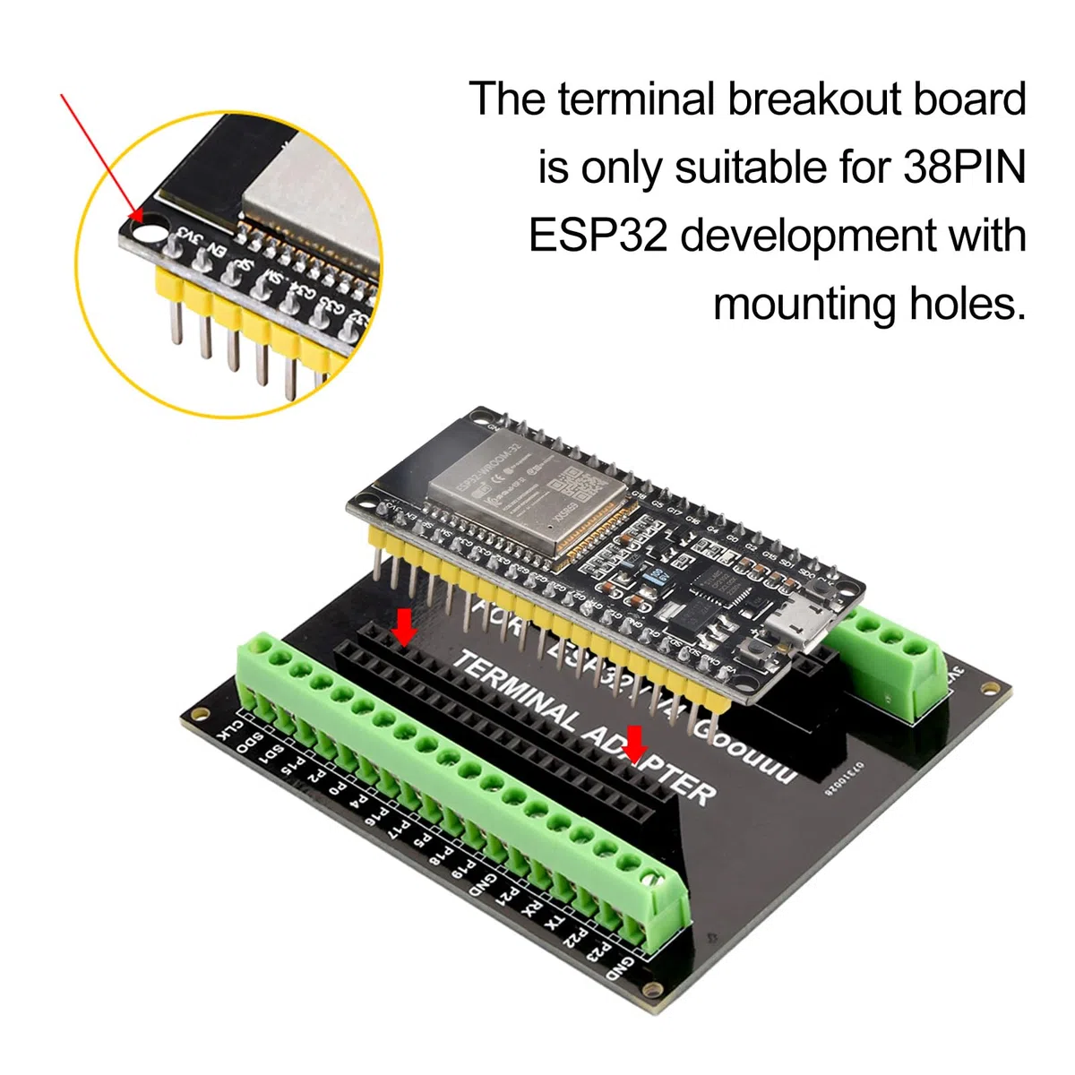 diymore 3 pezzi per ESP32 Breakout Board 1 into 2 per scheda di sviluppo 38 pin