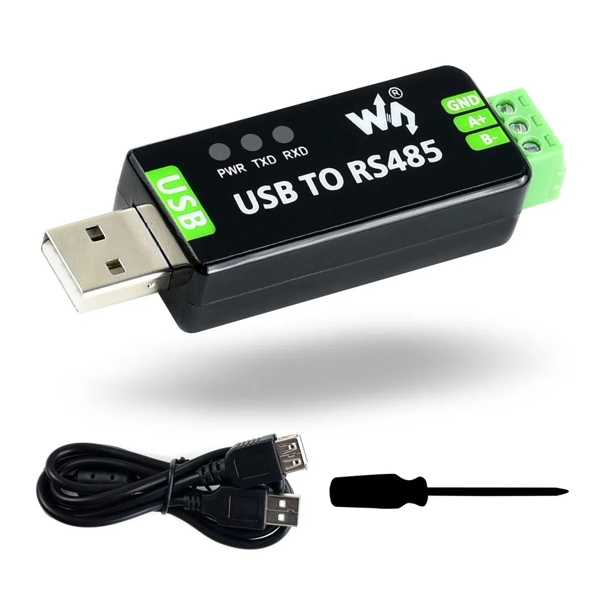 LUCKFOX USB to RS485 Converter, Industrial USB to RS485 Bidirectional Converter, Stable Communication, for Industrial Control Equipment or Applications with High Communication Requirements