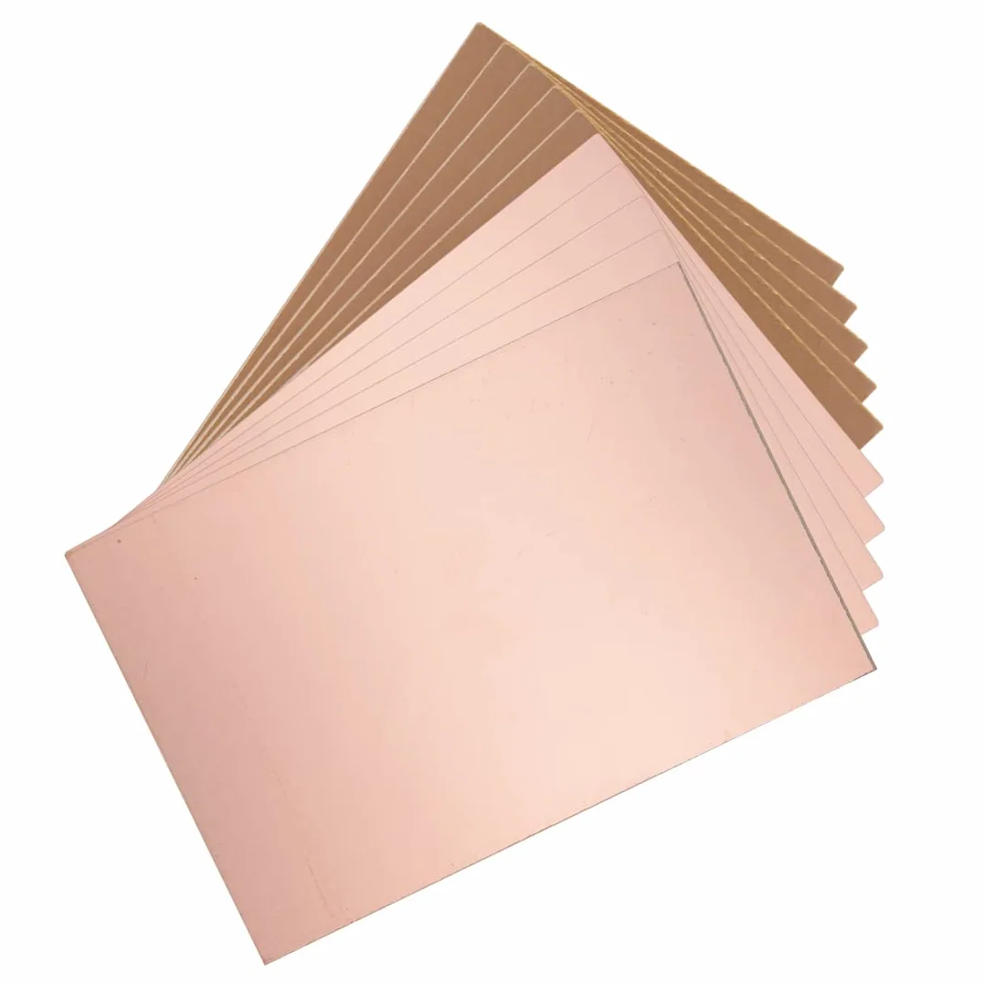 PATIKIL 150x100x1.5mm Rame Rivestito Laminato, 10pz FR4 Single-Sided PCB Circuito Scheda per Fai da Te Prototipazione, PCB Scheda