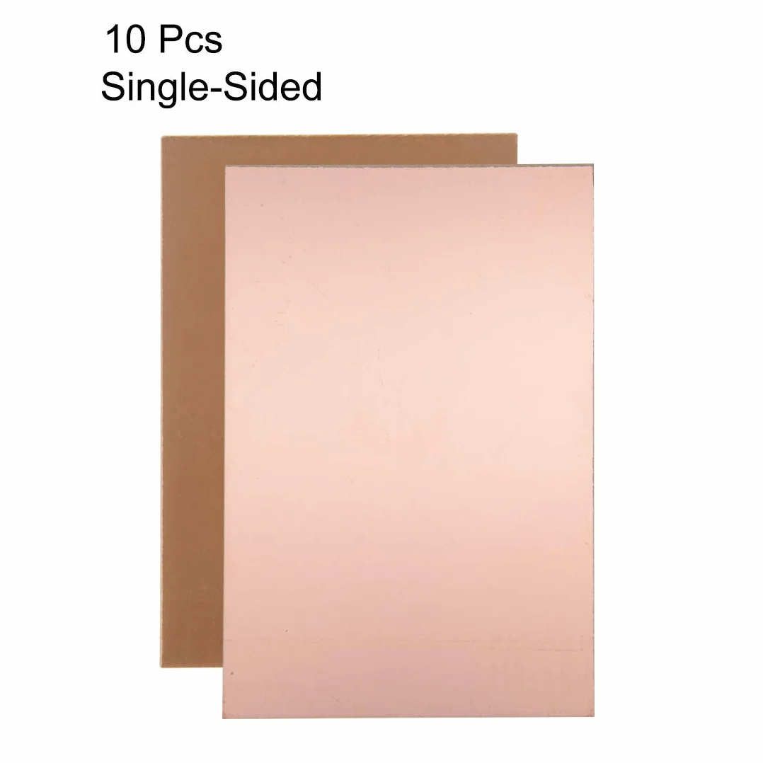 PATIKIL 150x100x1.5mm Rame Rivestito Laminato, 10pz FR4 Single-Sided PCB Circuito Scheda per Fai da Te Prototipazione, PCB Scheda