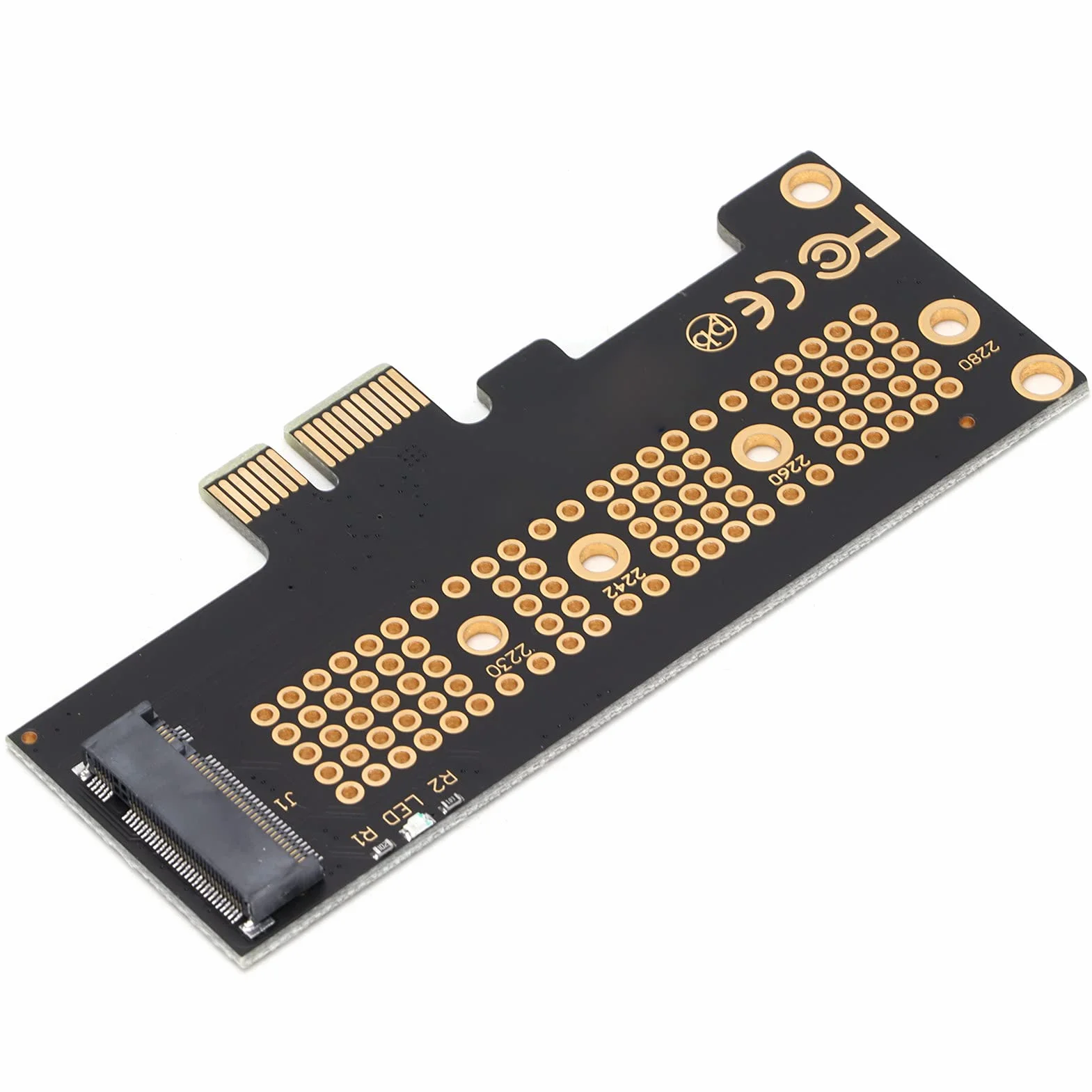 Adattatore PCIe M.2, Convertitore M.2 NVME e AHCI NGFF (non per SATA) da SSD a PCIe 3.0, Compatibile con la Dimensione 2280 2260 2242 2230, per 7/8/10 Linux(PCIE x1)