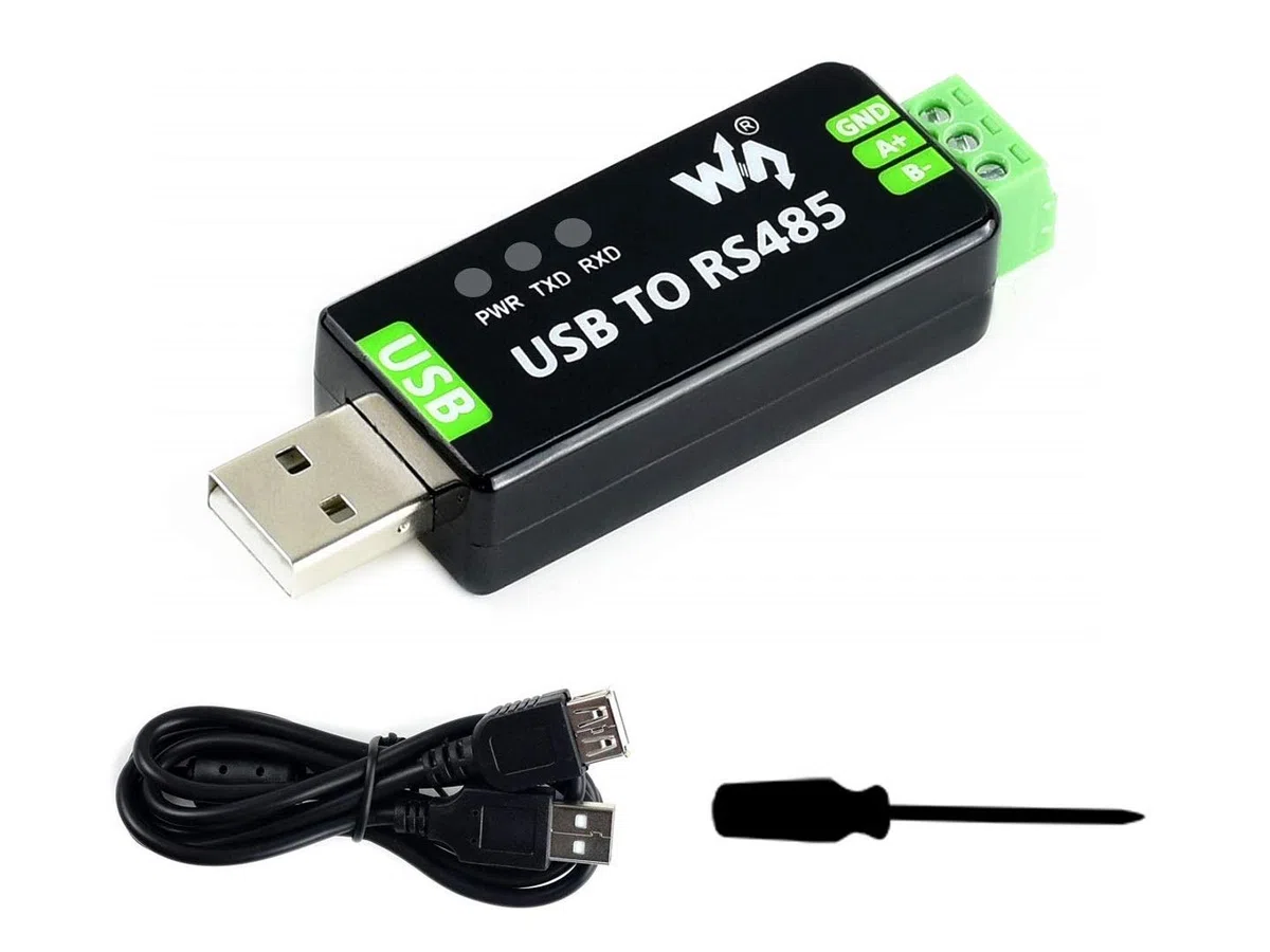 Waveshare Industrial USB to RS485 Converter with original FT232RL 300-921600bps Baudrate Built-in Embedded Protection Circuits,Resettable fuse, ESD protection, TVS diode