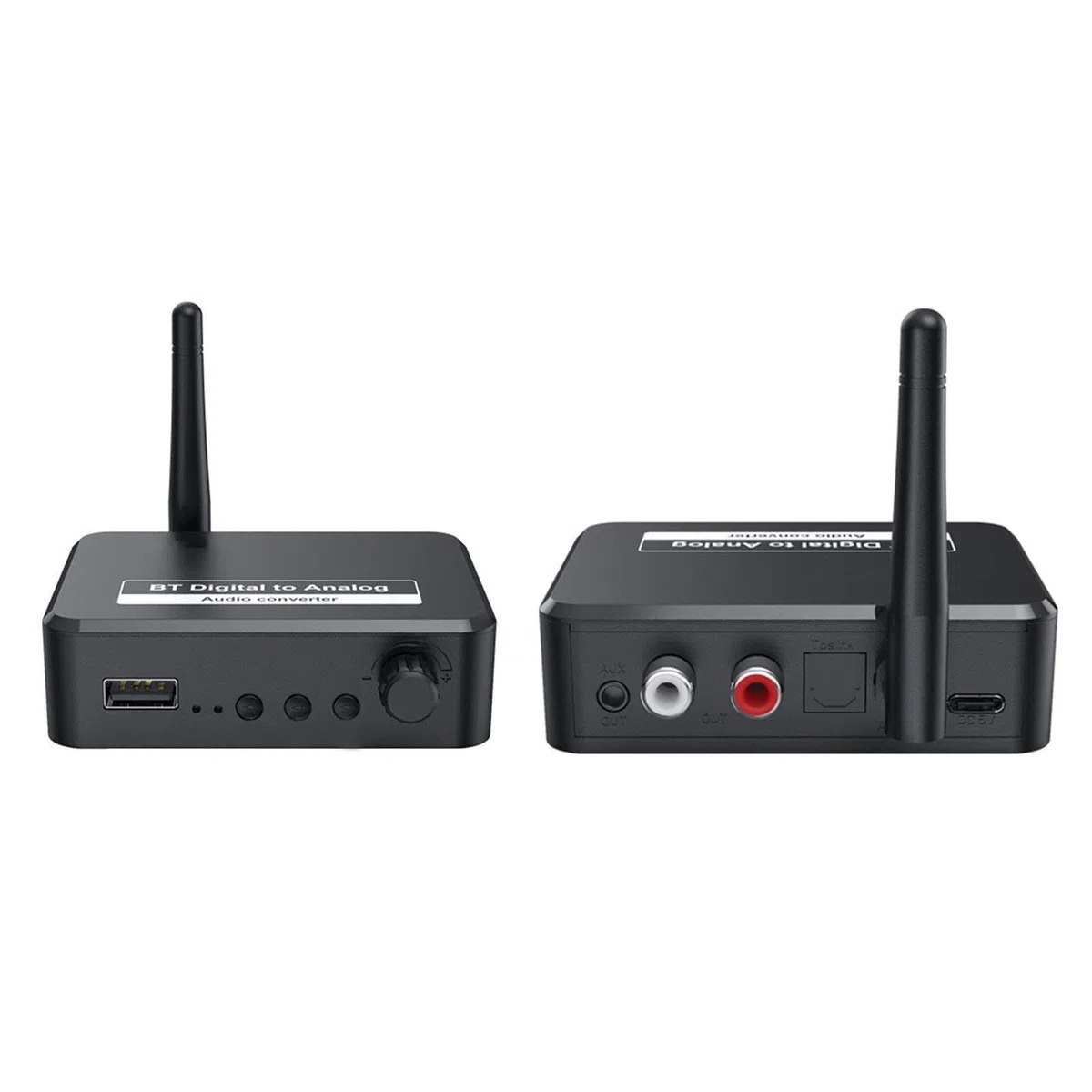 Cosiki Ricevitore Bluetooth 5.1, Convertitore da Digitale Ad Analogico, Ricevitore con SPDIF su 3,5 Mm AUX, Ideale per Sistemi Domestici di Altoparlanti Wireless con Commutazione Professionale
