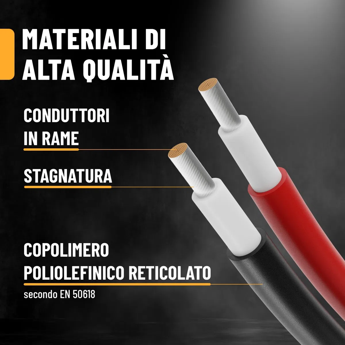 ABSINA 2x Cavo fotovoltaico 6 mm 10m H1Z2Z2-K nero & rosso - Cavo solare 6mm 10m resistente ai raggi UV - pannello solare, prolunga mc4, pannello fotovoltaico